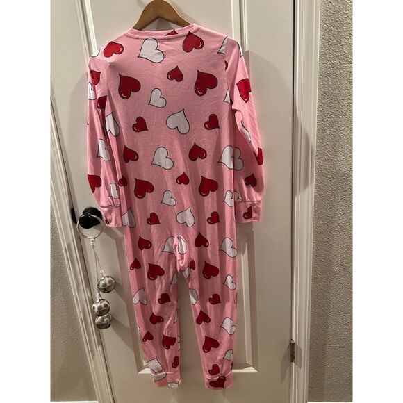NWOT Justice Girl Zipper Style Heart Onesie Pajamas Size 12 - Picture 8 of 9